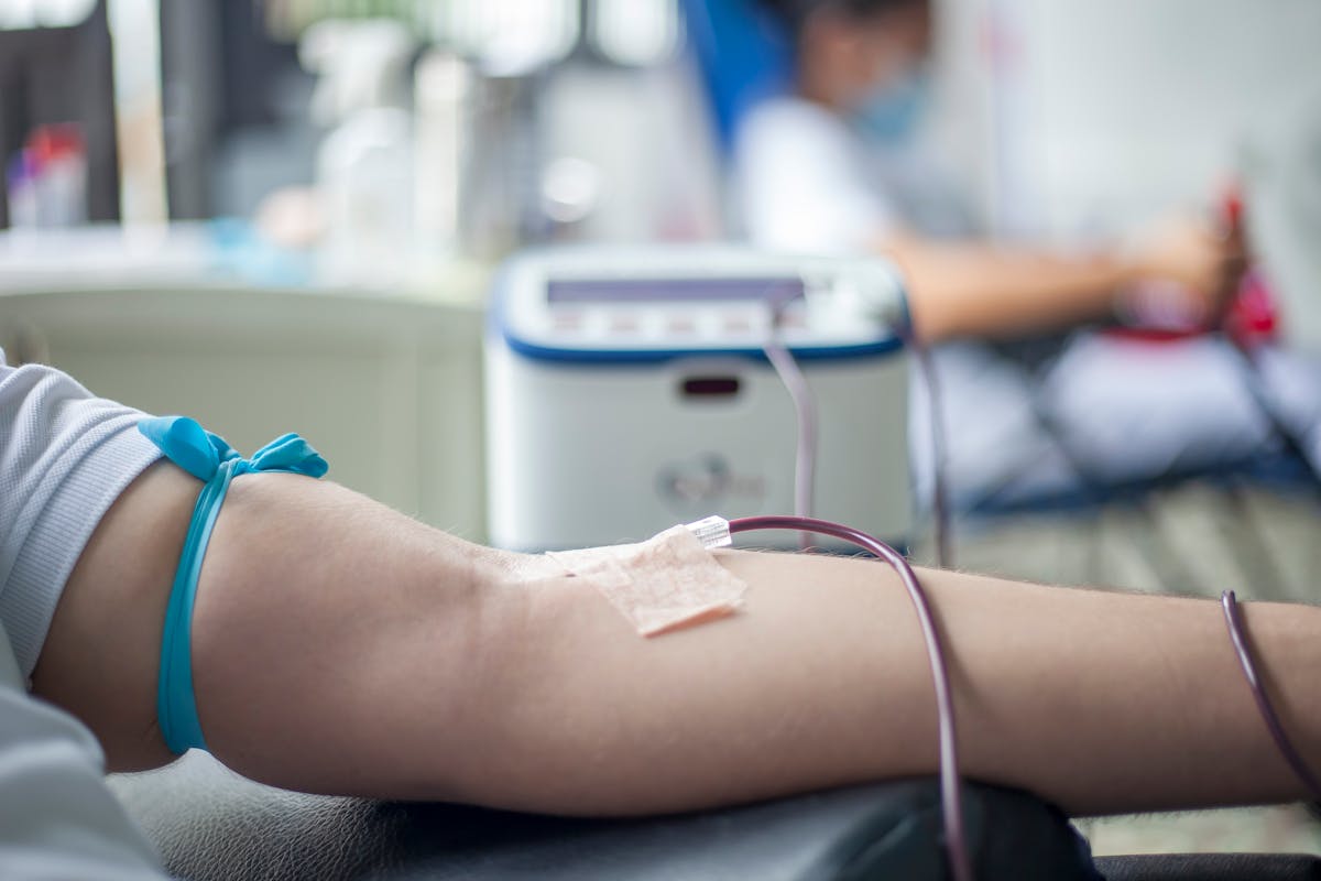 Person Donating Blood