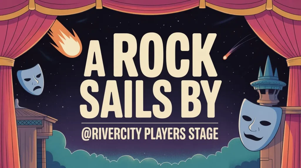 a rock sails by